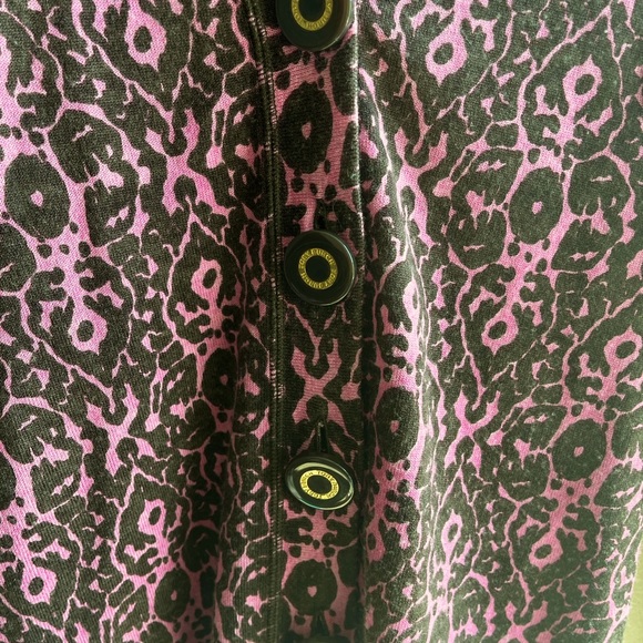 Tory Burch pink and brown printed cardigan - 100% merino wool - Picture 4 of 6
